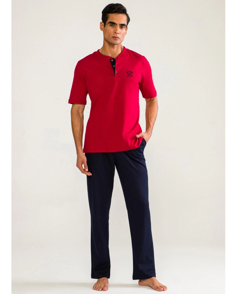 D'S Damat 02000 Kısa Kol 3'lü Erkek Pijama Takımı