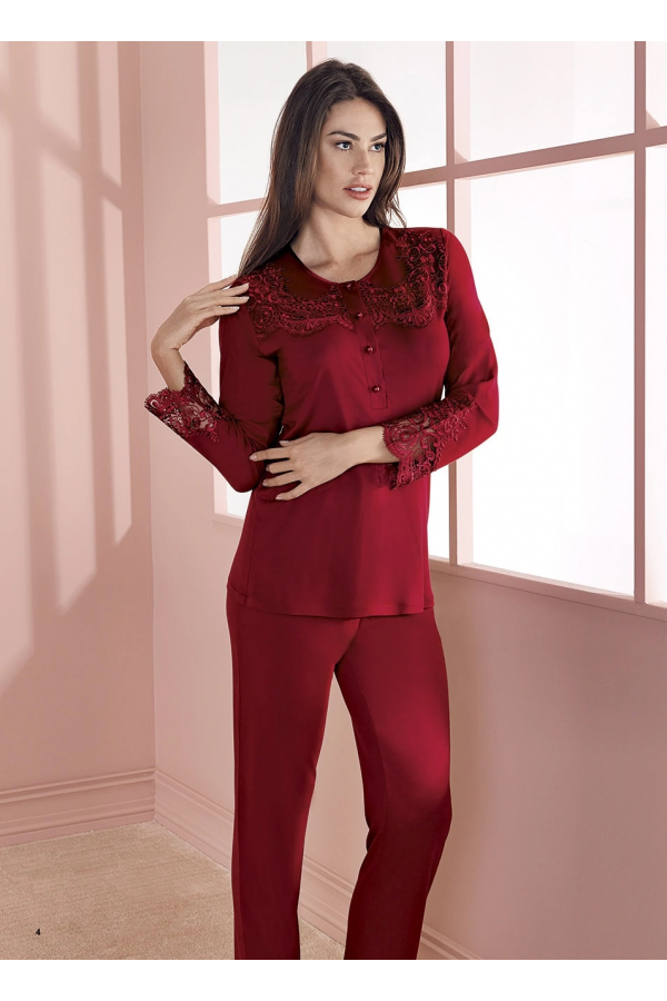 Espuar 757 Penye 3'lü Sabahlık Pijama Takımı