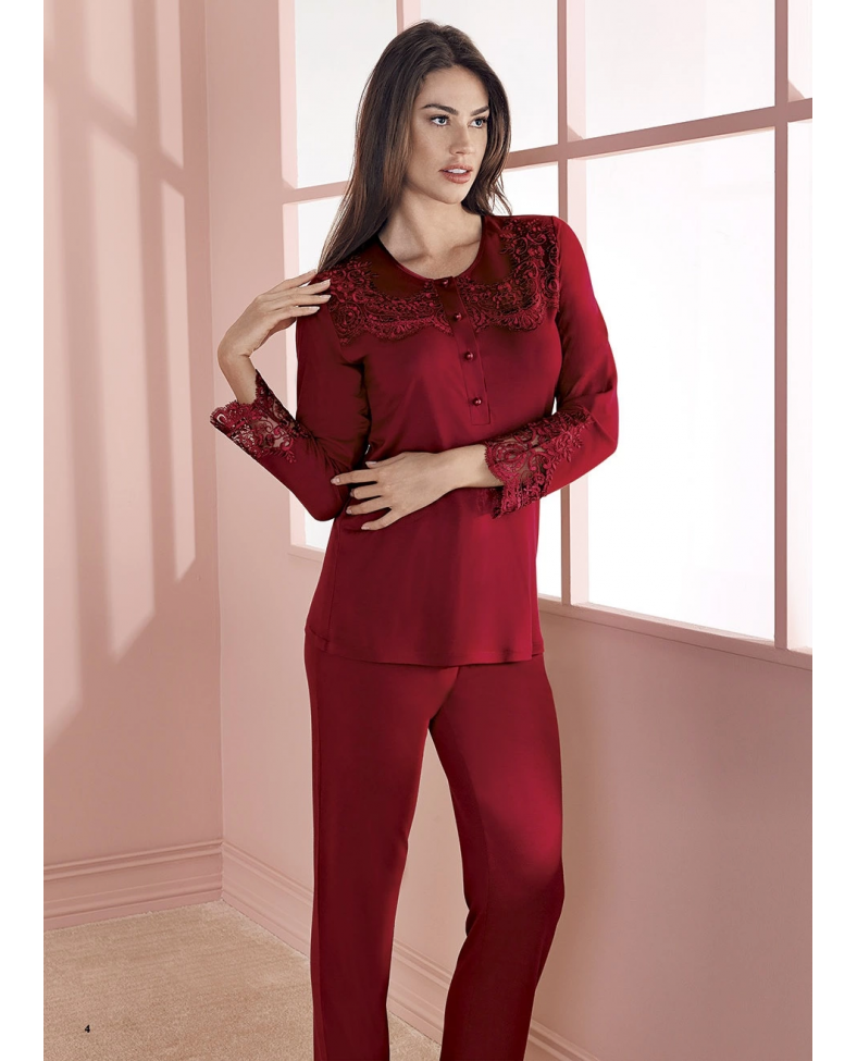 Espuar 757 Penye 3'lü Sabahlık Pijama Takımı