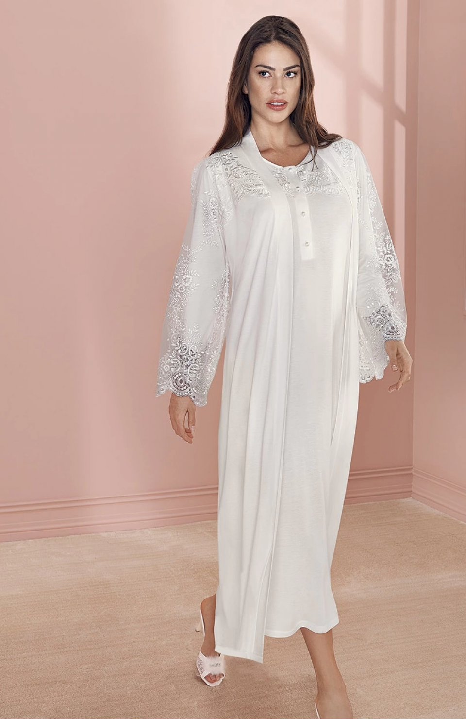 Espuar 737 Penye Uzun Gecelik Sabahlık Takım