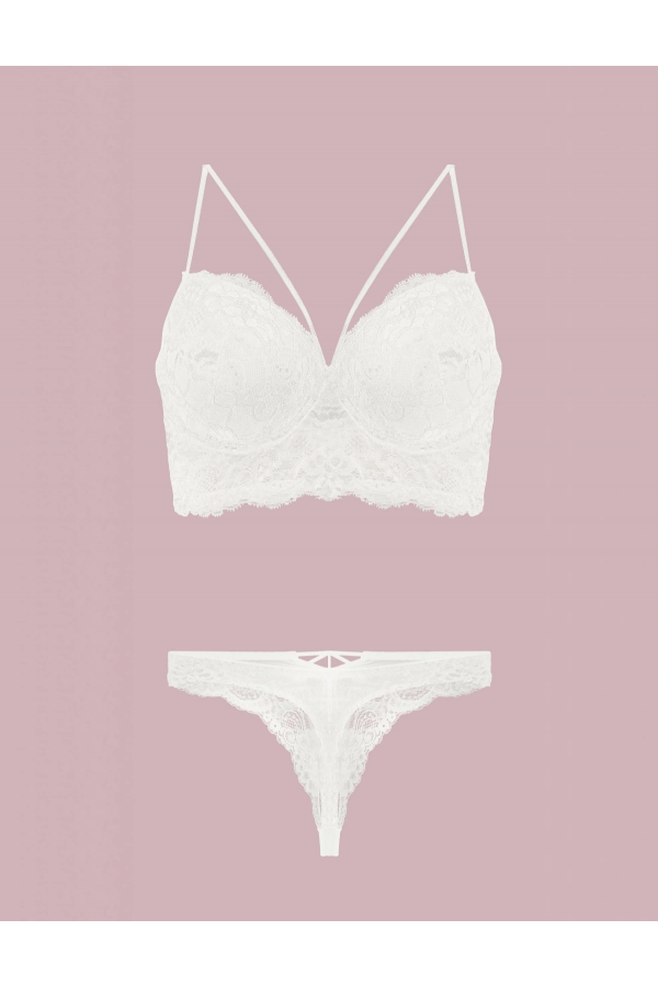 Nurteks 4330 Desteksiz Dantelli Sütyen Takım