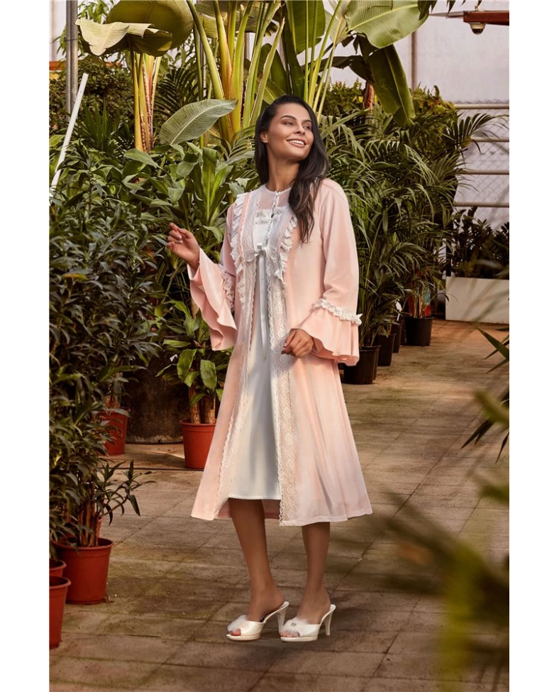 Jar Pierre 228 Kadife Gecelik Sabahlık