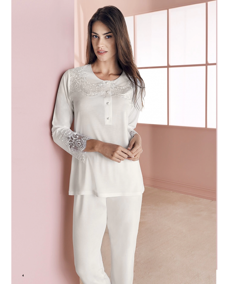 Espuar 757 Penye 3'lü Sabahlık Pijama Takımı