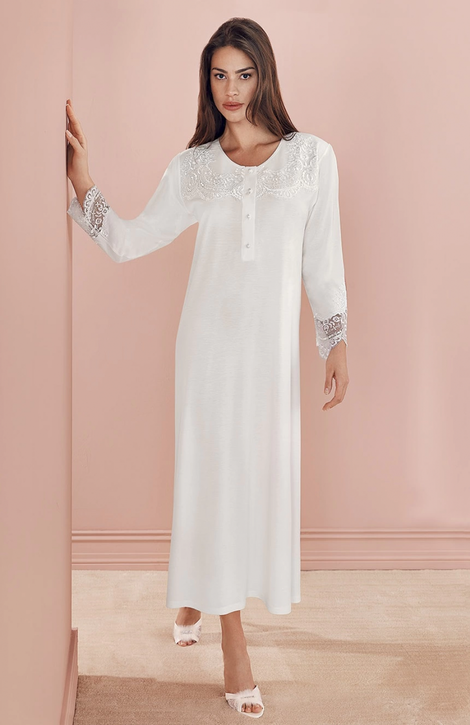 Espuar 737 Penye Uzun Gecelik Sabahlık Takım