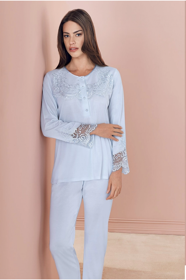 Espuar 757 Penye 3'lü Sabahlık Pijama Takımı