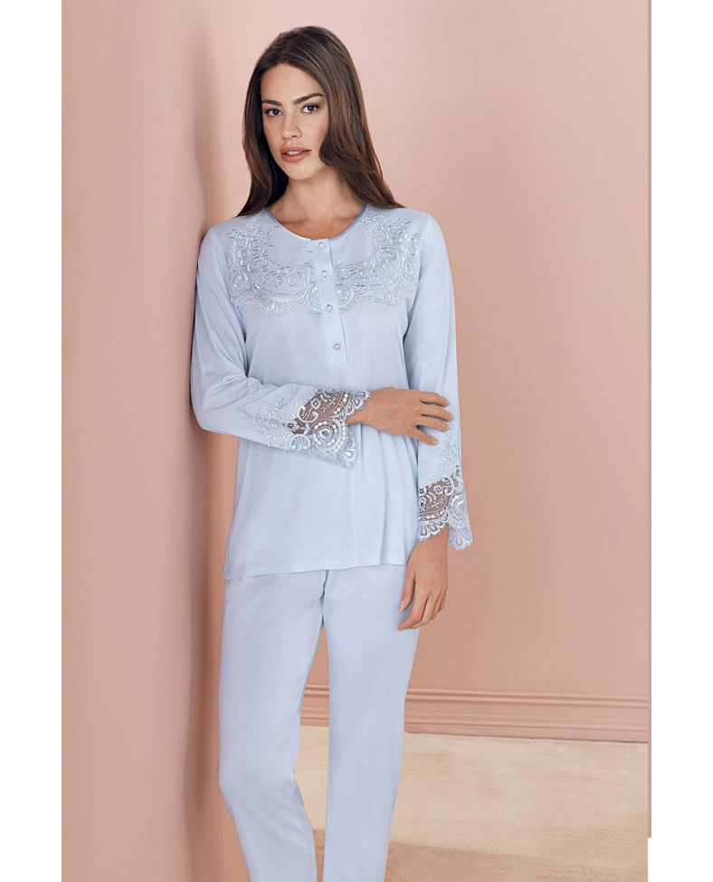 Espuar 757 Penye 3'lü Sabahlık Pijama Takımı