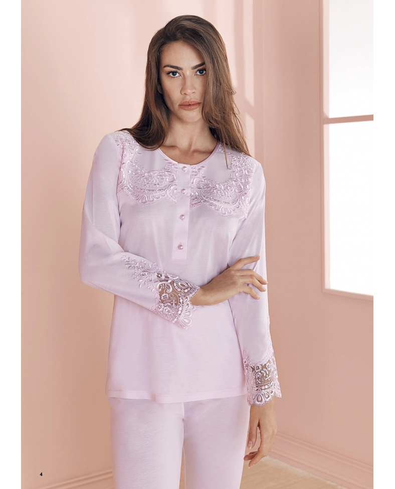 Espuar 757 Penye 3'lü Sabahlık Pijama Takımı