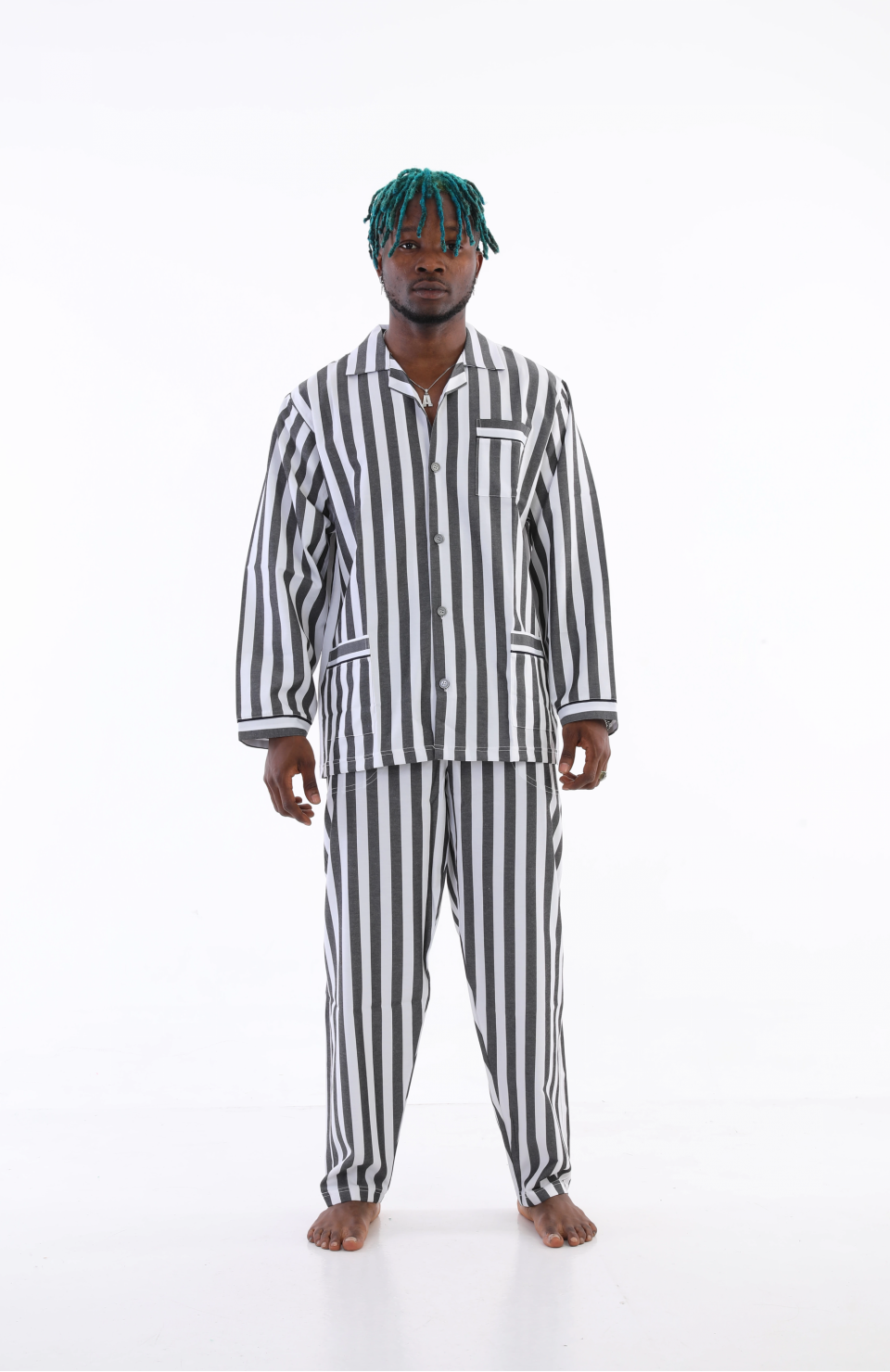 Kocabey 4007 Uzun Kol Çizgili Gaffur Erkek Pijama Takım