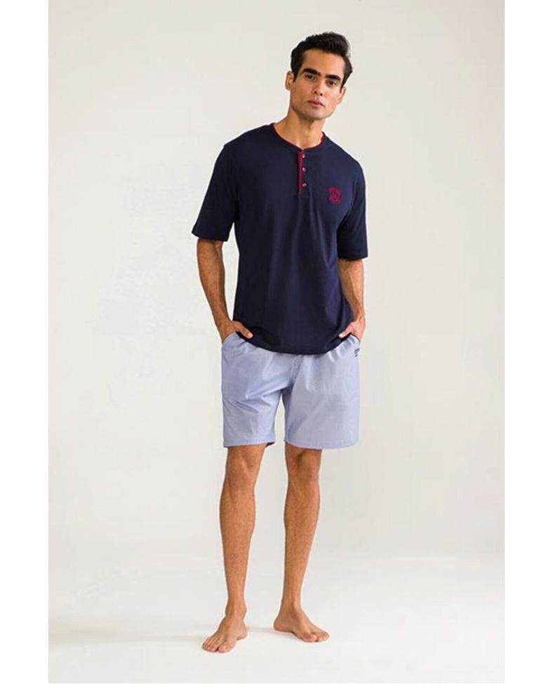 D'S Damat 03000 5'li Robdöşambr Erkek Damat Pijama Seti