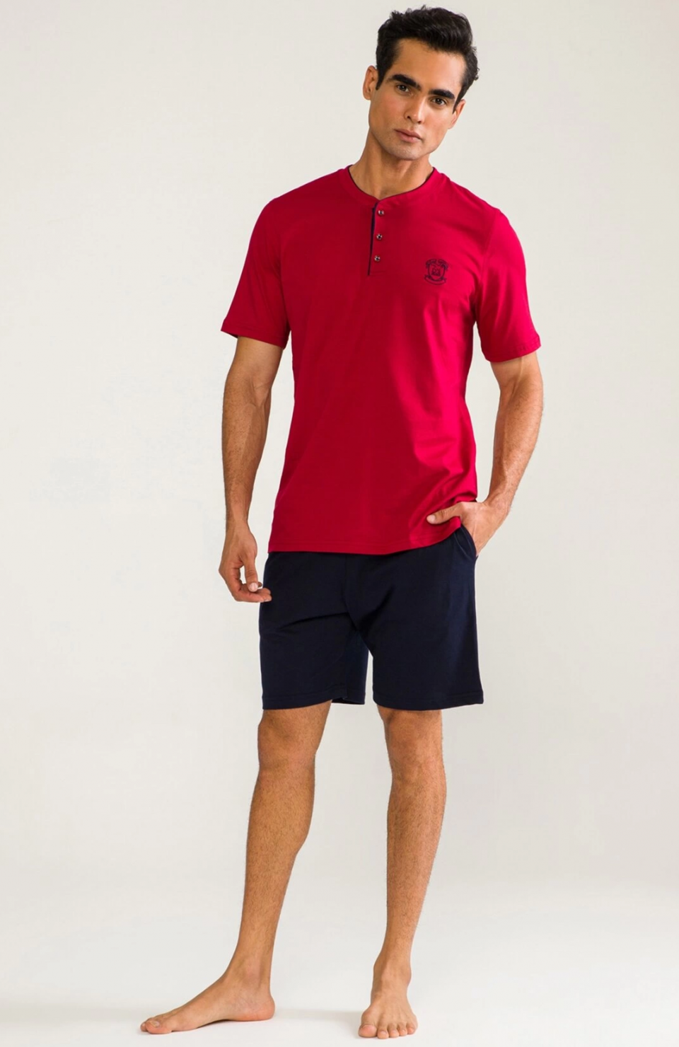 D'S Damat 02000 Kısa Kol 3'lü Erkek Pijama Takımı