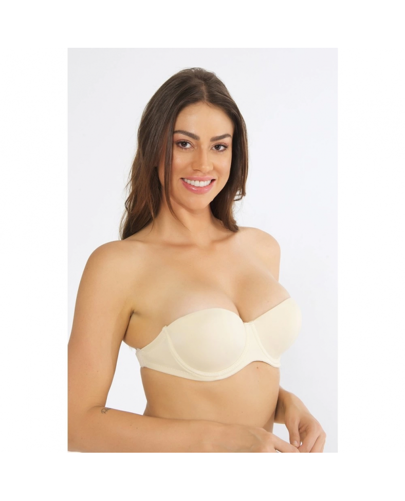 Nurteks 1505 Straplez Sırt Şeffaf Sütyen