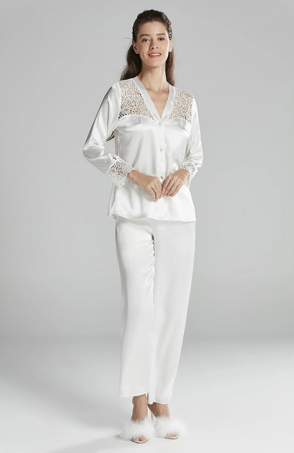 Pierre Cardin 6625 Kısa Gecelikli 6'lı İpek Set