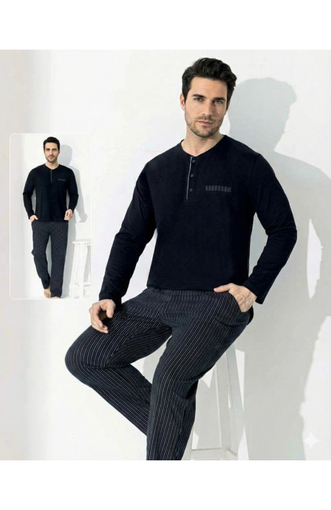 Boyraz 0690 Erkek Uzun Kol Penye Pijama Takımı