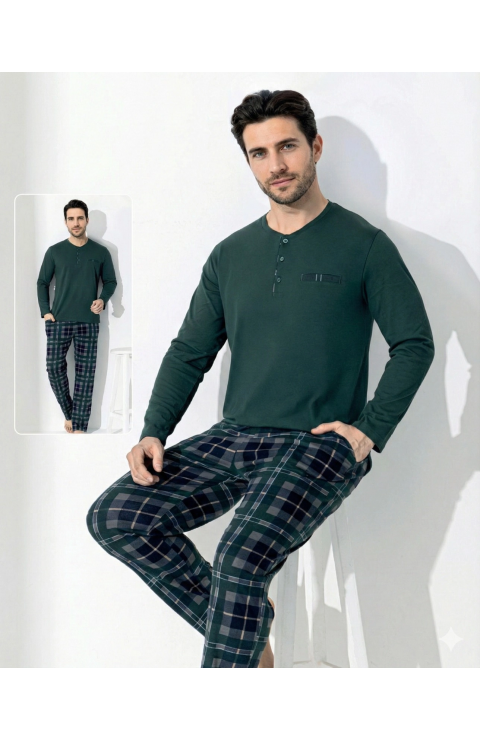 Boyraz 0692 Erkek Uzun Kol Penye Pijama Takımı
