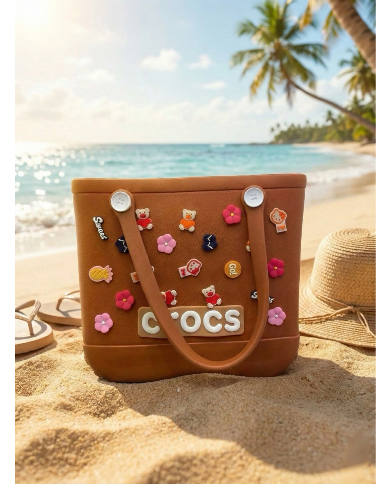 Crocs Stil Jibbitzli Kadın Plaj Çantası Somersan Giyim | Kadın, Erkek ve Çocuk Moda