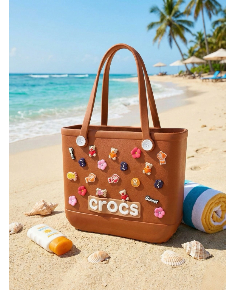 Crocs Stil Jibbitzli Kadın Plaj Çantası Somersan Giyim | Kadın, Erkek ve Çocuk Moda
