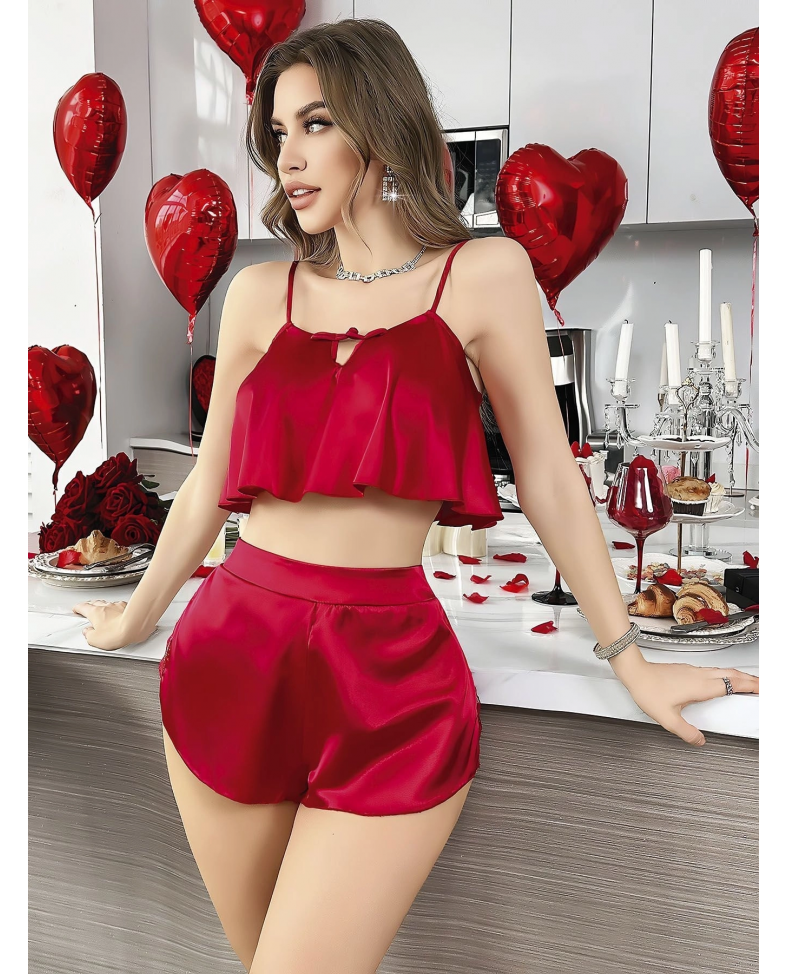 Nightlight 3797 Saten Şortlu Takım