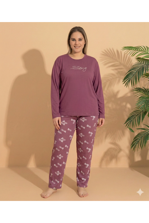 Boyraz ML-01244 Kadın Battal Pijama Takımı