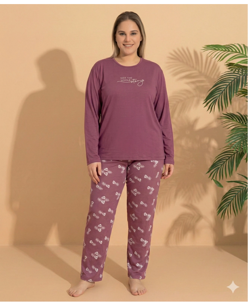 Boyraz ML-01244 Kadın Battal Pijama Takımı