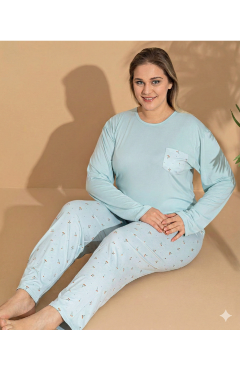 Boyraz ML-01096 Kadın Battal Pijama Takımı