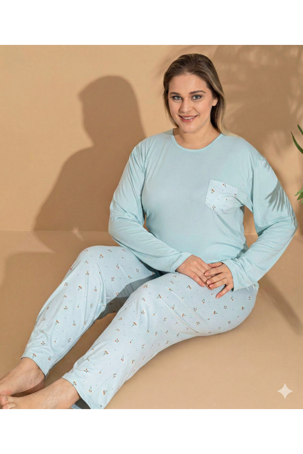 Boyraz ML-01096 Kadın Battal Pijama Takımı