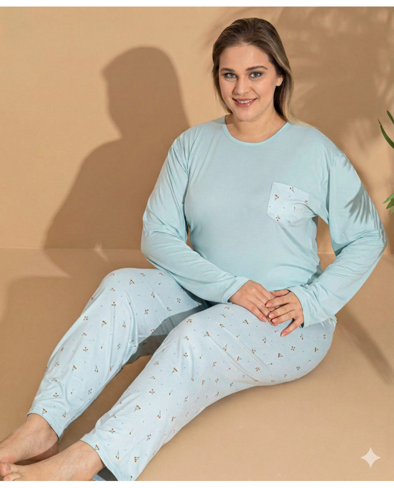 Boyraz ML-01096 Kadın Battal Pijama Takımı