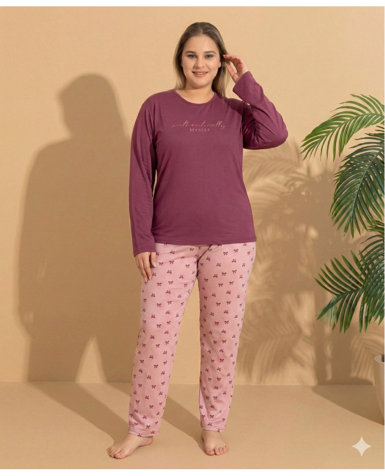 Boyraz ML-01145 Kadın Battal Pijama Takımı