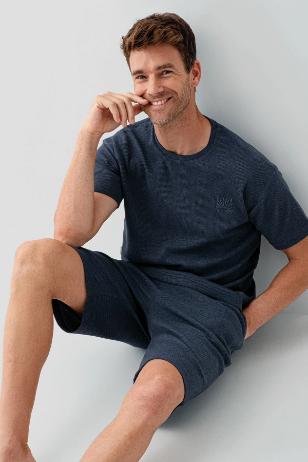 RolyPoly 3725-S Erkek O Yaka Bermuda Takım