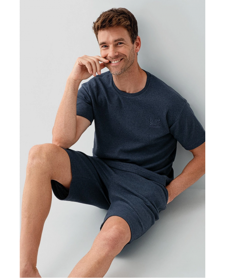 RolyPoly 3725-S Erkek O Yaka Bermuda Takım