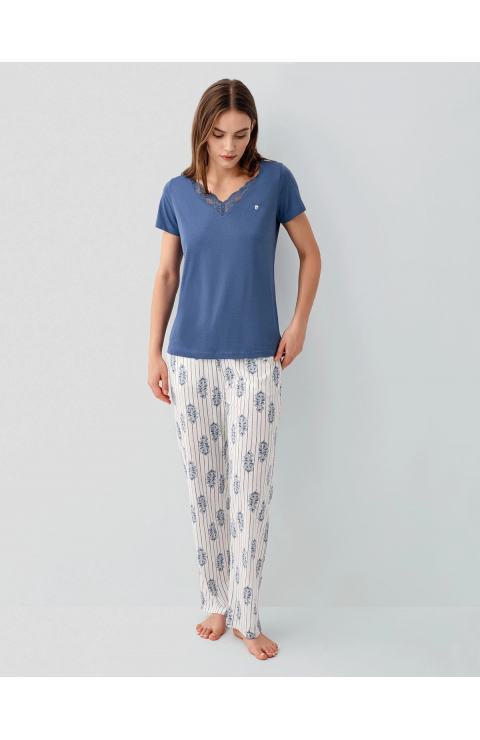 Pierre Cardin 9214-S Kadın Kısa Kol Pijama Takımı