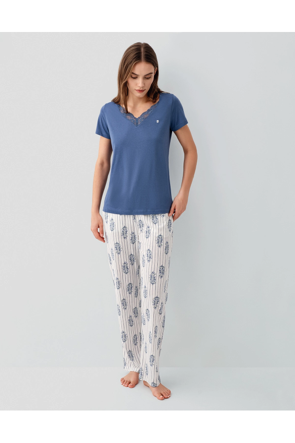 Pierre Cardin 9214-S Kadın Kısa Kol Pijama Takımı