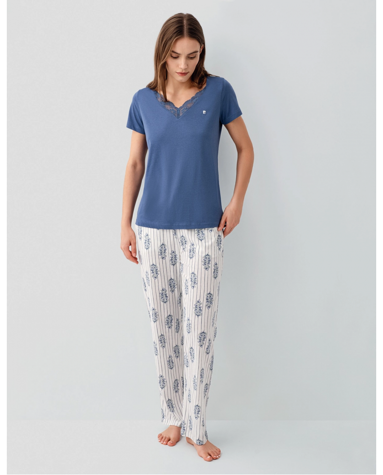 Pierre Cardin 9214-S Kadın Kısa Kol Pijama Takımı