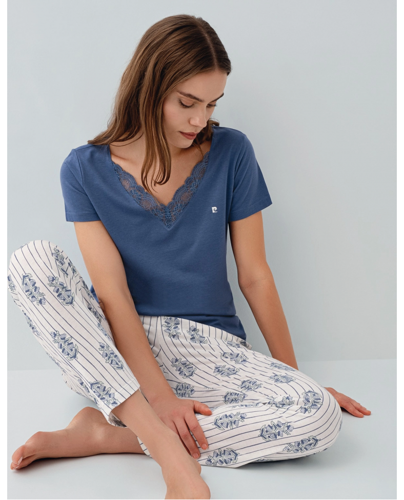 Pierre Cardin 9214-S Kadın Kısa Kol Pijama Takımı