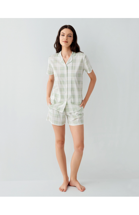 Arnetta 3578-S Kadın Gömlek Pijama Şort Takım