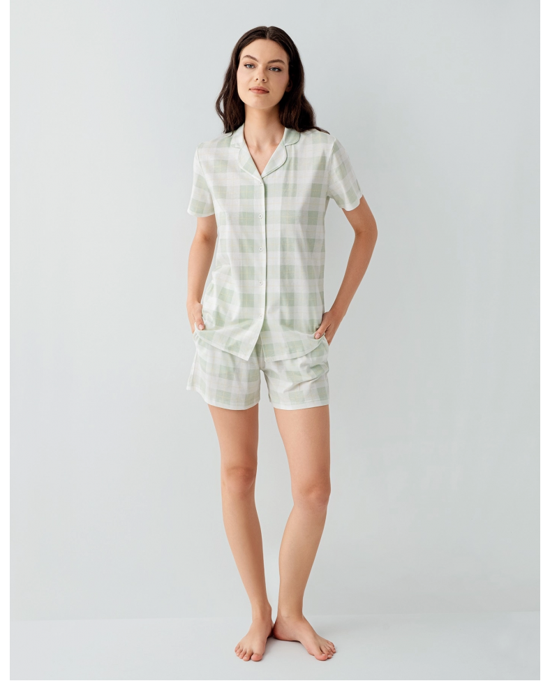 Arnetta 3578-S Kadın Gömlek Pijama Şort Takım