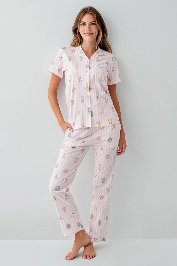 RolyPoly 3809-S Kadın Gömlek Pijama Takım