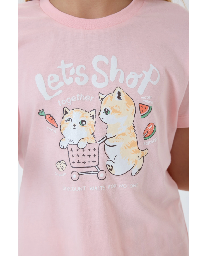 Arnetta 3571-G Kız Çocuk Kısa Kol Pijama Takımı