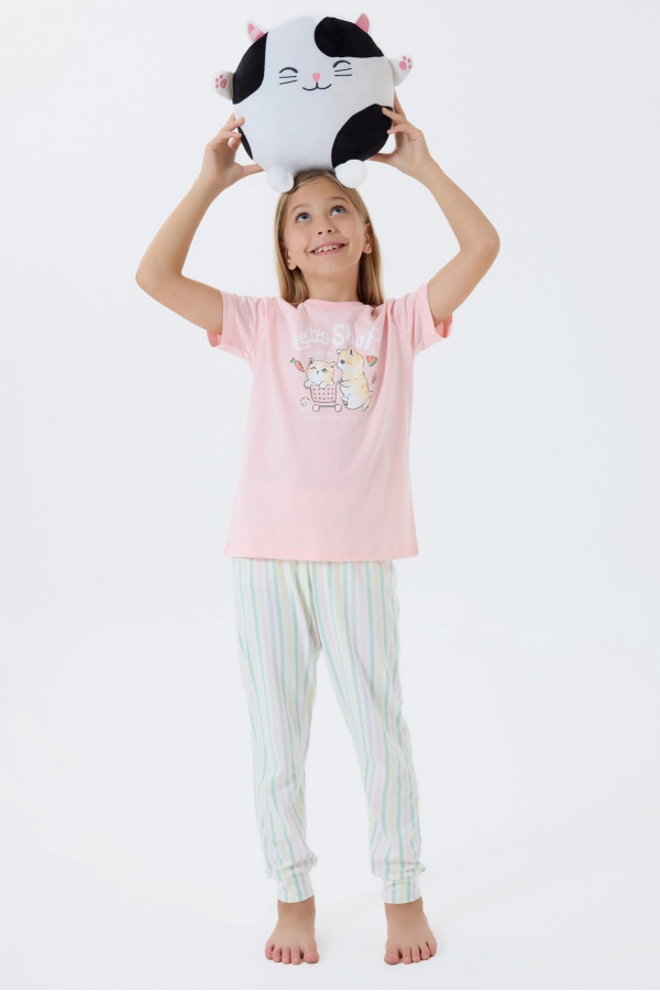 Arnetta 3571-2 Kız Çocuk Kısa Kol Pijama Takımı