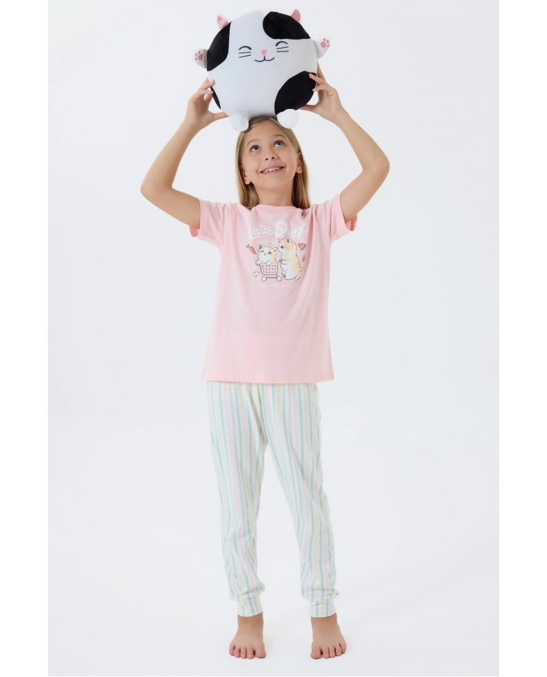 Arnetta 3571-2 Kız Çocuk Kısa Kol Pijama Takımı