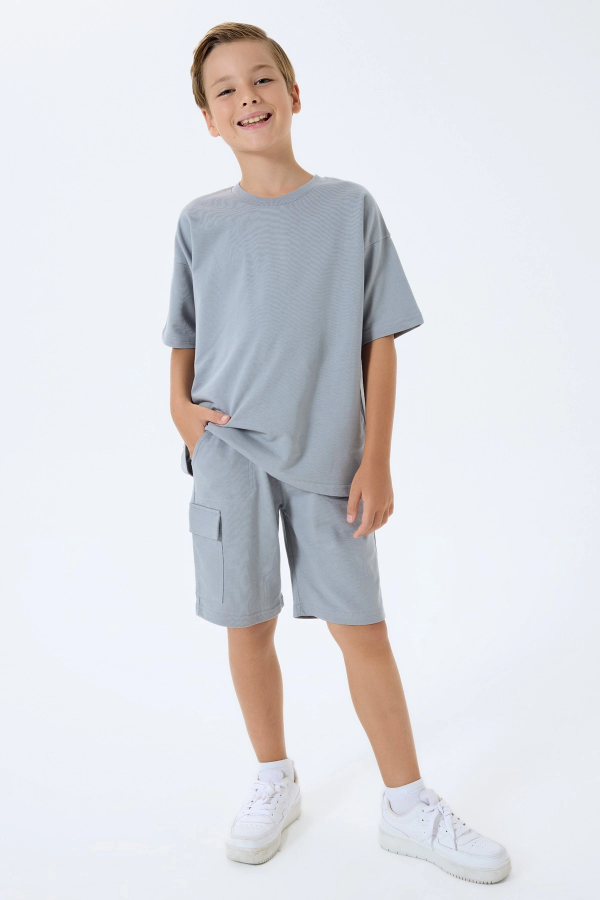 RolyPoly 3765-G Erkek Garson Kargo Bermuda Takım