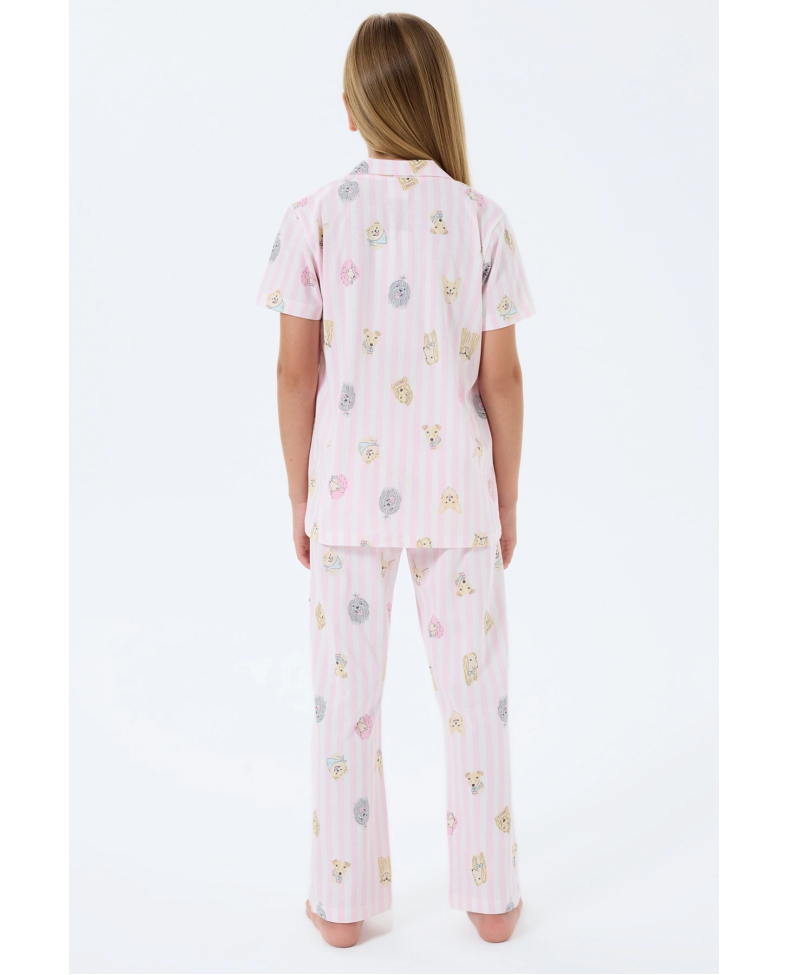 RolyPoly 3809-G Kız Çocuk Gömlek Pijama Takım