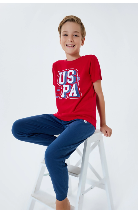 US Polo 2410-4 Erkek Çocuk Pijama Takım