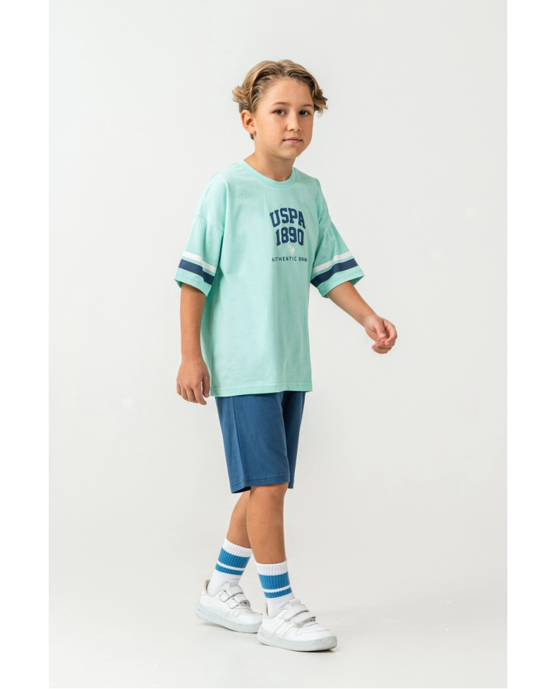 US Polo 2414-4 Erkek Çocuk Bermuda Takım