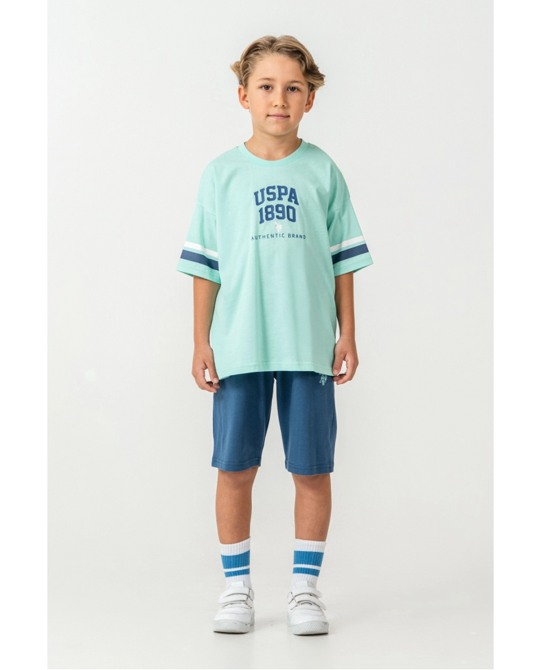 US Polo 2414-4 Erkek Çocuk Bermuda Takım