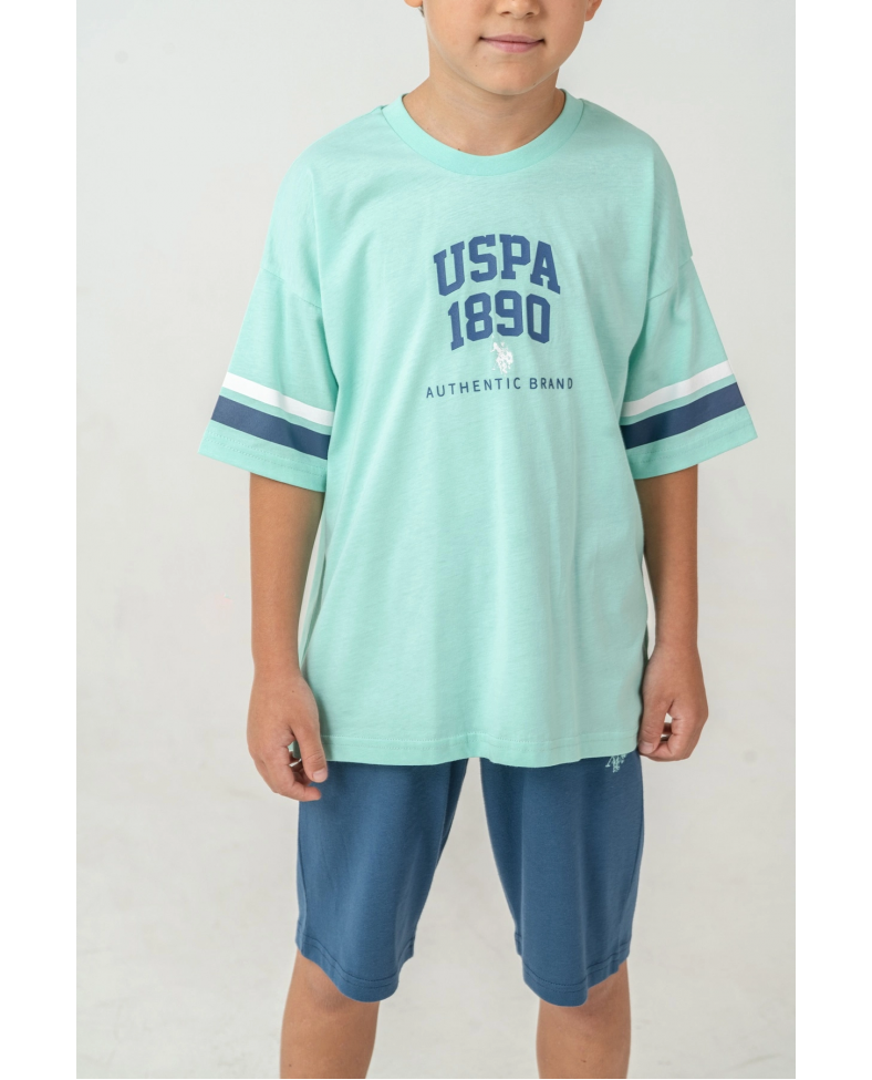 US Polo 2414-4 Erkek Çocuk Bermuda Takım