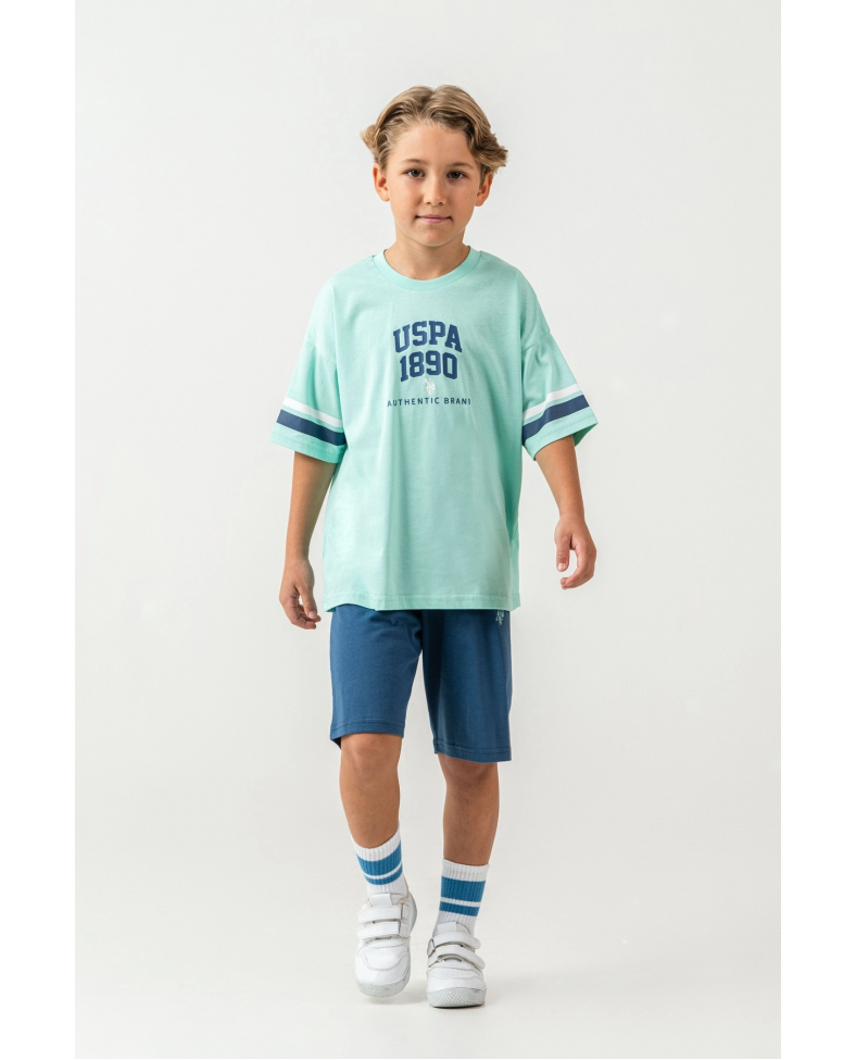 US Polo 2414-4 Erkek Çocuk Bermuda Takım