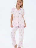 RolyPoly 3809-2 Kız Çocuk Kısa Kol Pijama Takımı