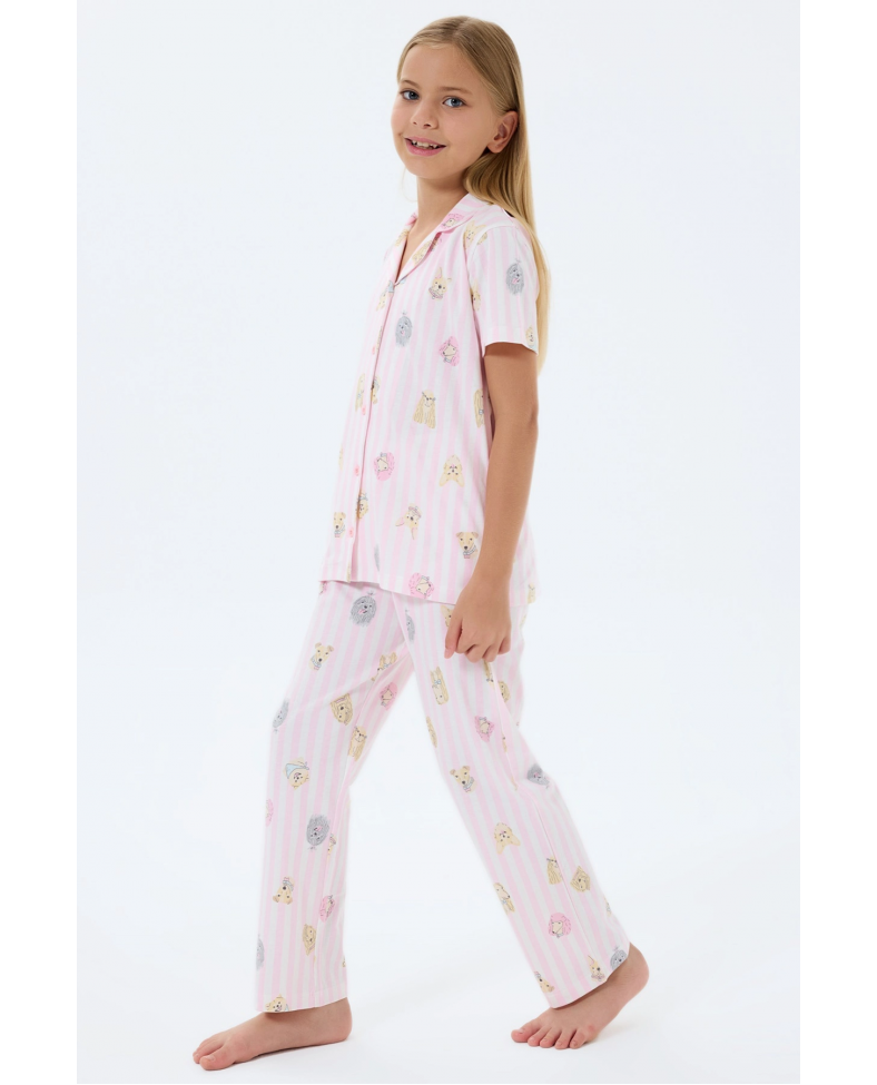 RolyPoly 3809-2 Kız Çocuk Kısa Kol Pijama Takımı