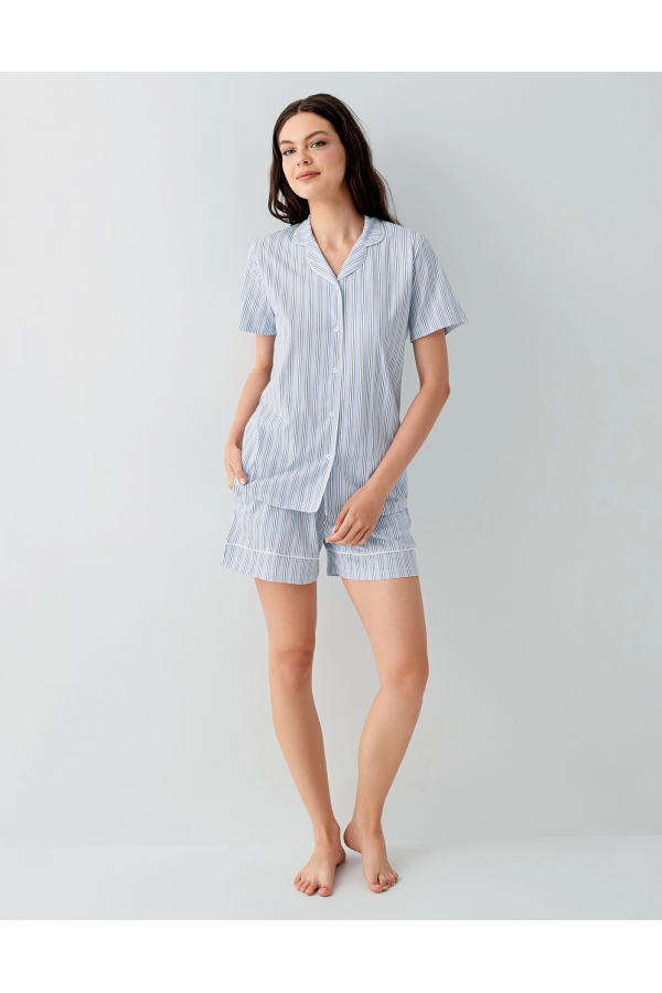 Arnetta 3601-S Kadın Gömlek Pijama Şort Takım