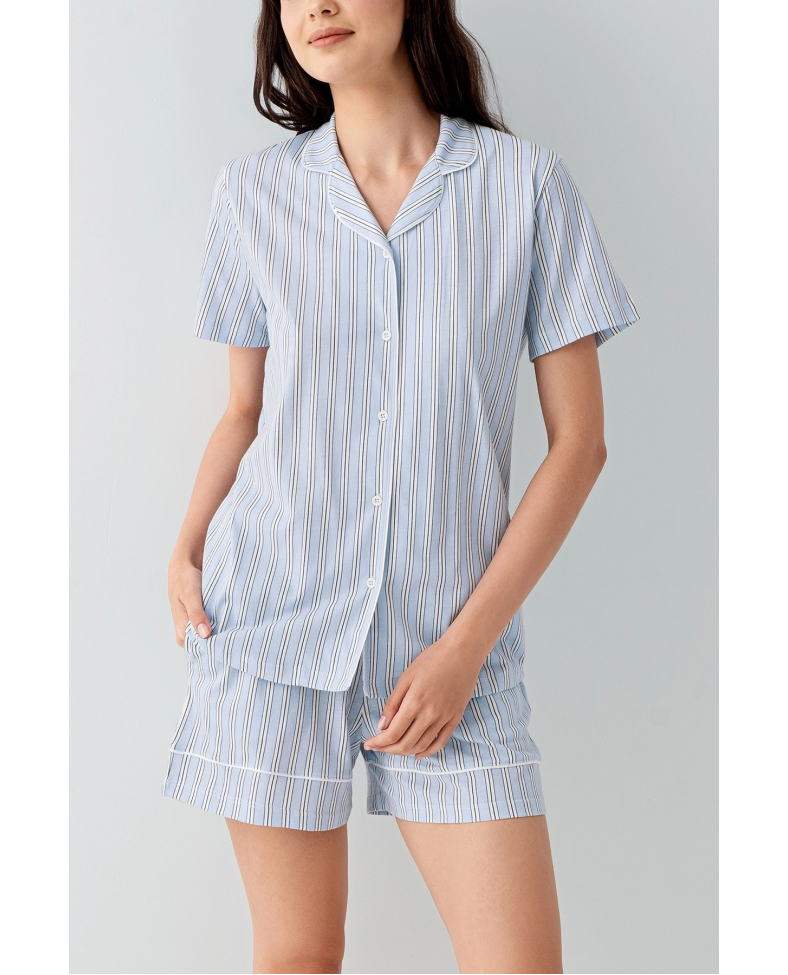 Arnetta 3601-S Kadın Gömlek Pijama Şort Takım Somersan Giyim | Kadın, Erkek ve Çocuk Moda